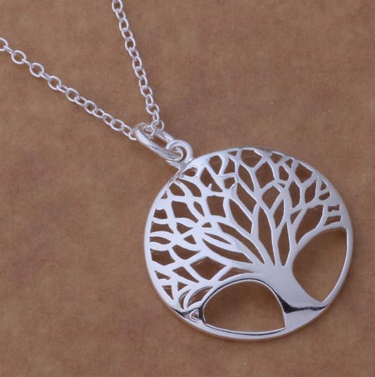 Silver Tree of Life with 18 in Necklace